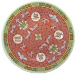 **** CL Red Melamine 9.5in Round Plate