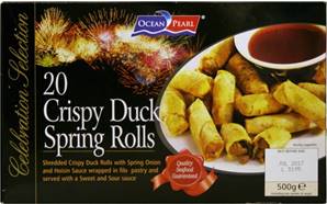 ++++ OCEAN PEARL Crispy Duck Spring Rolls