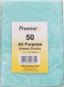 **** PREEMA All Purpose Green Cloths