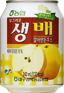 **** SAENG BAE Pear Juice in can